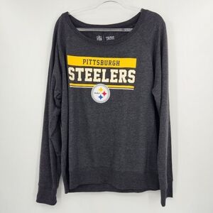 NFL Team Apparel Long Sleeve Banded Graphic Tee Pittsburgh Steelers Size XXL